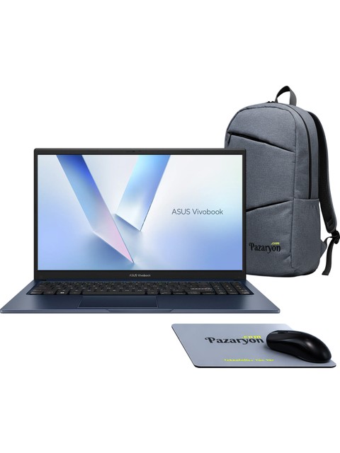 Asus Vivobook 15 Notebook, Intel Core 5-120U, 24GB RAM, 512GB SSD, 15.6 inç FHD Ekran