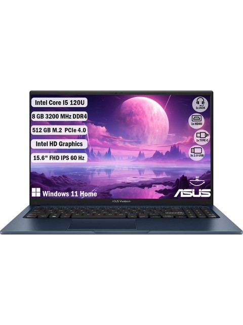 Asus Vivobook 15 X1504VA-BQ3970W Intel Core I5 120U 8 GB 512GB SSD 15.6'' FHD Windows 11 Home